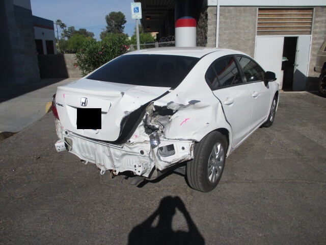 rear end collision before fix